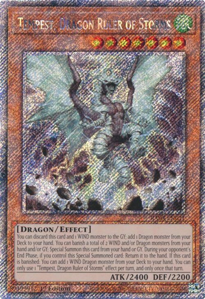 Tempest, Dragon Ruler of Storms (Platinum Secret Rare) (RA03-EN011) - Platinum Secret Rare