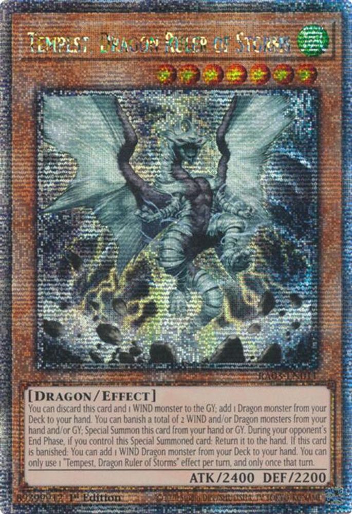 Tempest, Dragon Ruler of Storms (Quarter Century Secret Rare) (RA03-EN011) - Quarter Century Secret Rare