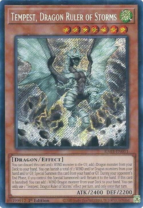 Tempest, Dragon Ruler of Storms (Secret Rare) (RA03-EN011) - Quarter Century Bonanza 1st Edition