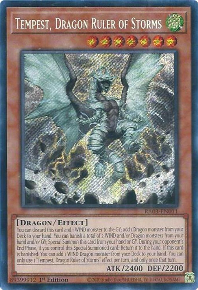 Tempest, Dragon Ruler of Storms (Secret Rare) (RA03-EN011) - Secret Rare