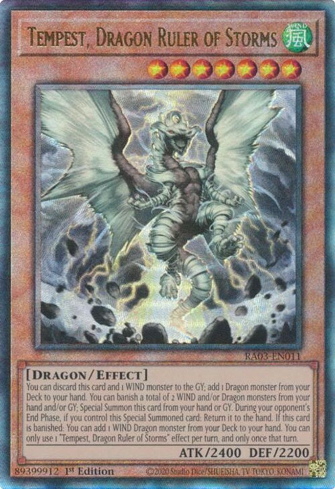 Tempest, Dragon Ruler of Storms (PUR) (RA03-EN011) - Prismatic Ultimate Rare