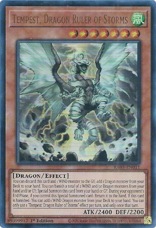 Tempest, Dragon Ruler of Storms (UR) (RA03-EN011) - Quarter Century Bonanza 1st Edition