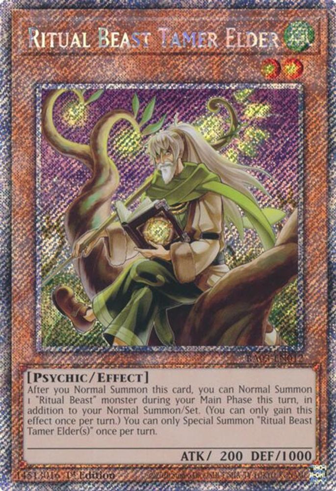 Ritual Beast Tamer Elder (Platinum Secret Rare) (RA03-EN012) - Platinum Secret Rare
