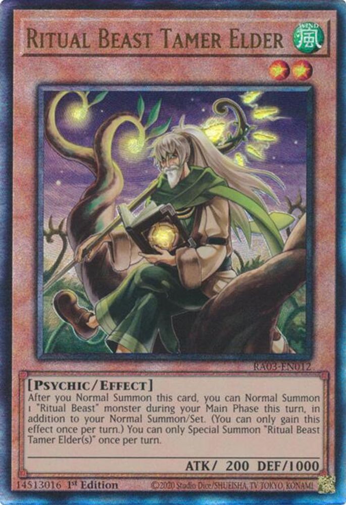 Ritual Beast Tamer Elder (PUR) (RA03-EN012) - Prismatic Ultimate Rare