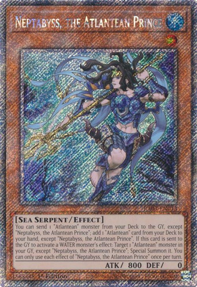 Neptabyss, the Atlantean Prince (Platinum Secret Rare) (RA03-EN013) - Platinum Secret Rare