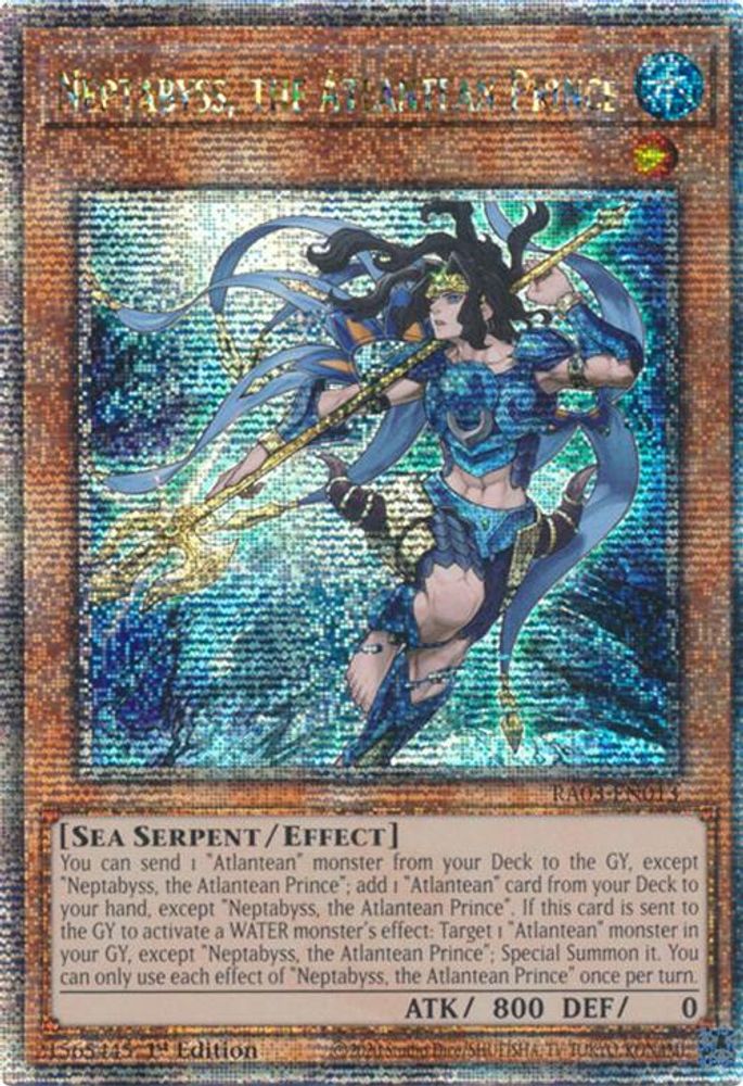 Neptabyss, the Atlantean Prince (Quarter Century Secret Rare) (RA03-EN013) - Quarter Century Secret Rare