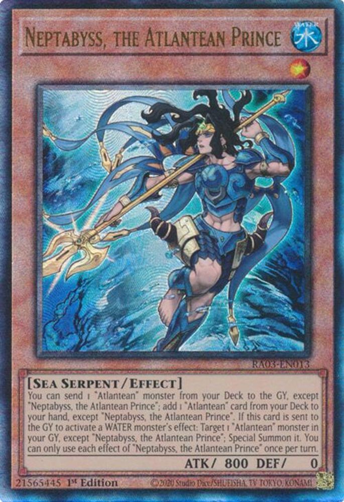Neptabyss, the Atlantean Prince (PUR) (RA03-EN013) - Prismatic Ultimate Rare
