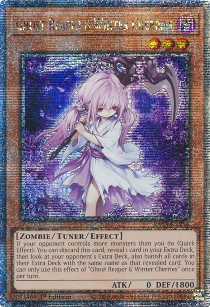 Ghost Reaper & Winter Cherries (Quarter Century Secret Rare) (RA03-EN014) - Quarter Century Secret Rare