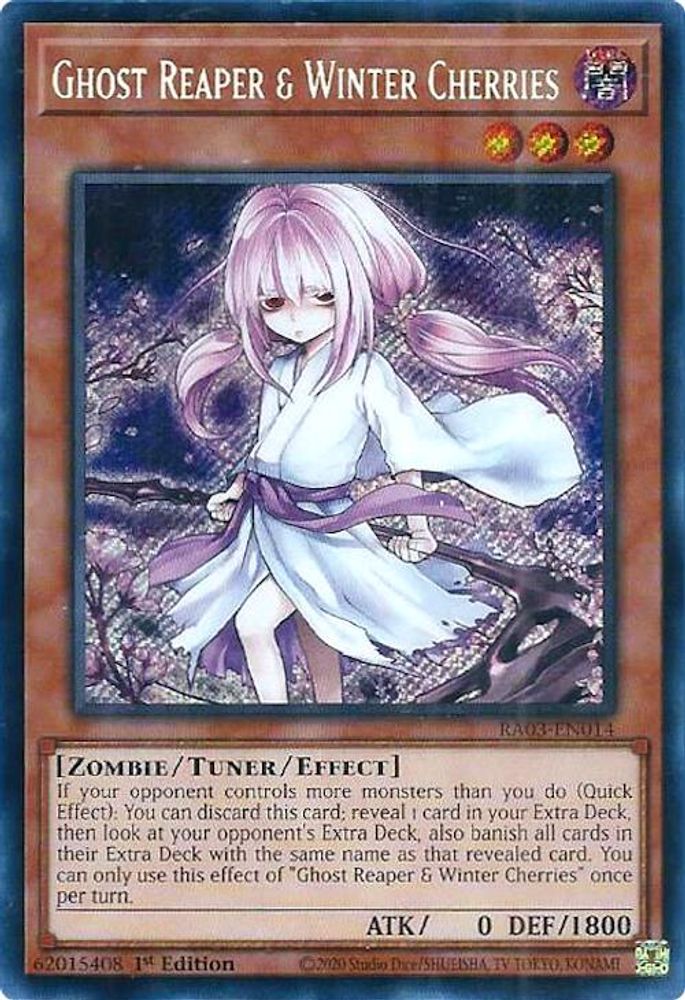 Ghost Reaper & Winter Cherries (Alternate Art) (Secret Rare) (RA03-EN014) - Secret Rare