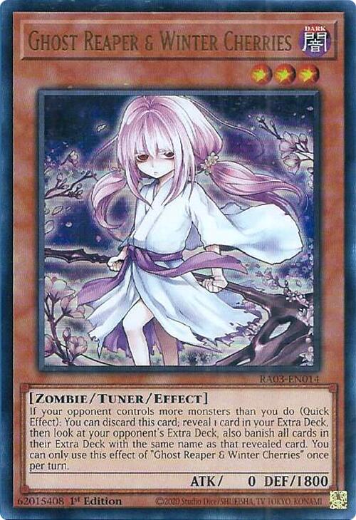 Ghost Reaper & Winter Cherries (Alternate Art) (UR) (RA03-EN014) - Quarter Century Bonanza 1st Edition