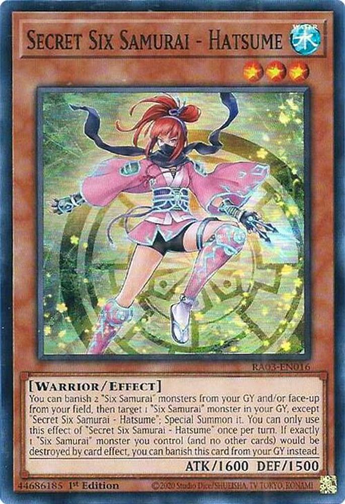 Secret Six Samurai - Hatsume (RA03-EN016) - Super Rare