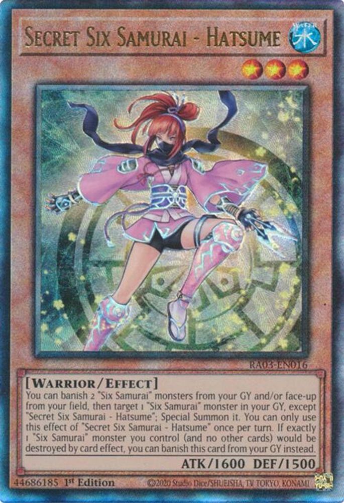 Secret Six Samurai - Hatsume (PUR) (RA03-EN016) - Prismatic Ultimate Rare