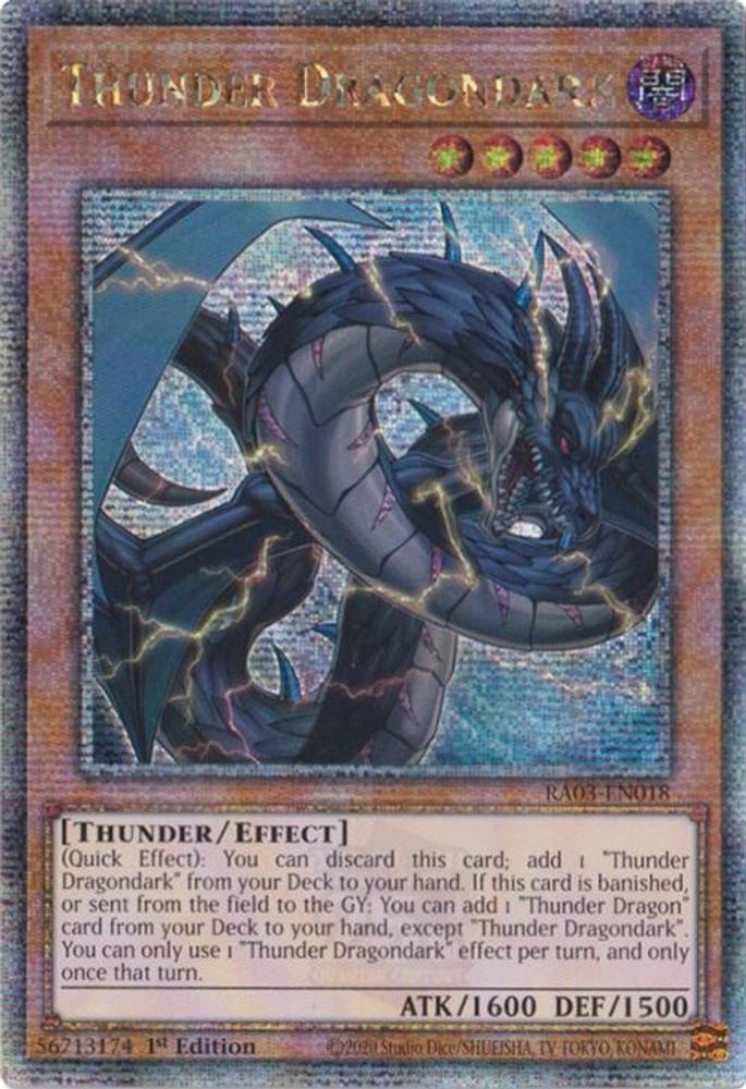 Thunder Dragondark (Quarter Century Secret Rare) (RA03-EN018) - Quarter Century Secret Rare