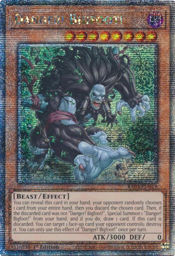 Danger! Bigfoot! (Quarter Century Secret Rare) (RA03-EN019) - Quarter Century Secret Rare