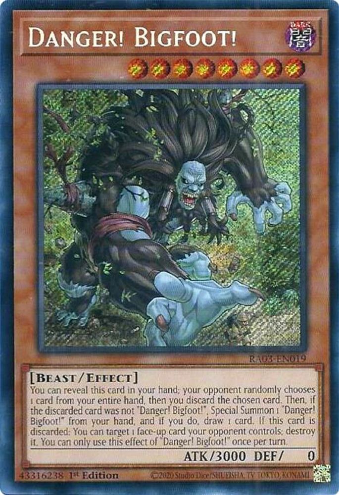 Danger! Bigfoot! (Secret Rare) (RA03-EN019) - Secret Rare
