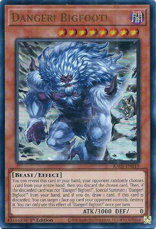 Danger! Bigfoot! (Alternate Art) (UR) (RA03-EN019) - Quarter Century Bonanza 1st Edition