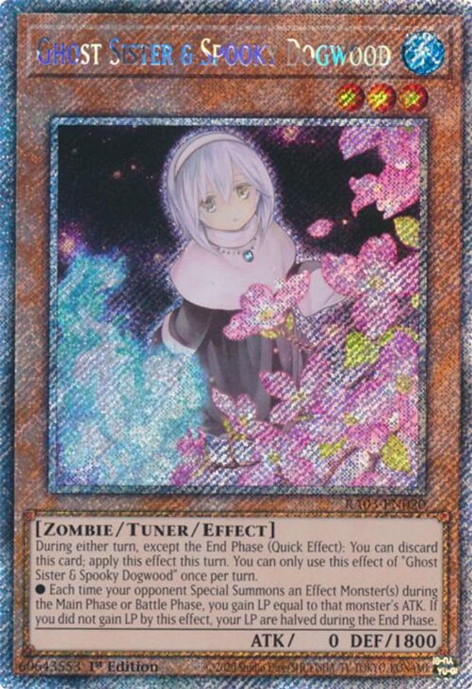 Ghost Sister & Spooky Dogwood (Alternate Art) (Platinum Secret Rare) (RA03-EN020) - Platinum Secret Rare