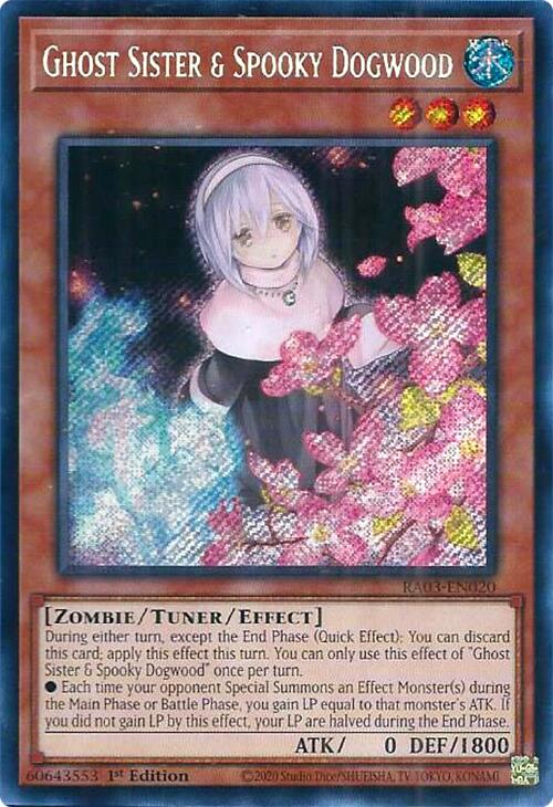 Ghost Sister & Spooky Dogwood (Alternate Art) (Secret Rare) (RA03-EN020) - Quarter Century Bonanza 1st Edition