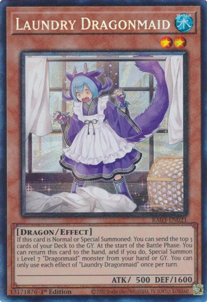 Laundry Dragonmaid (PCR) (RA03-EN021) - Prismatic Collector's Rare