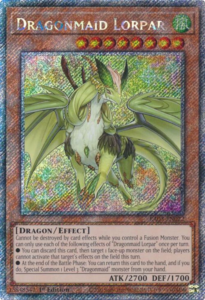 Dragonmaid Lorpar (Platinum Secret Rare) (RA03-EN022) - Platinum Secret Rare