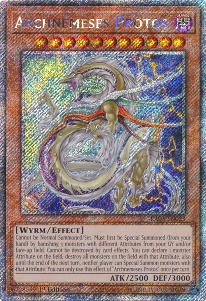 Archnemeses Protos (Platinum Secret Rare) (RA03-EN023) - Platinum Secret Rare