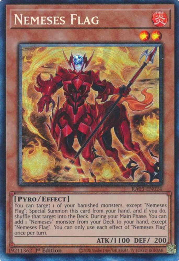 Nemeses Flag (PCR) (RA03-EN024) - Prismatic Collector's Rare