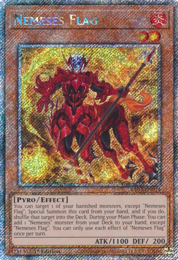 Nemeses Flag (Platinum Secret Rare) (RA03-EN024) - Platinum Secret Rare