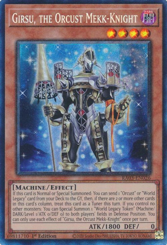 Girsu, the Orcust Mekk-Knight (PCR) (RA03-EN026) - Prismatic Collector's Rare