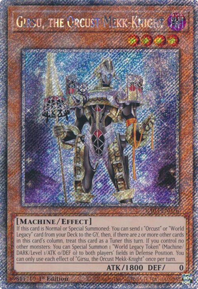 Girsu, the Orcust Mekk-Knight (Platinum Secret Rare) (RA03-EN026) - Platinum Secret Rare