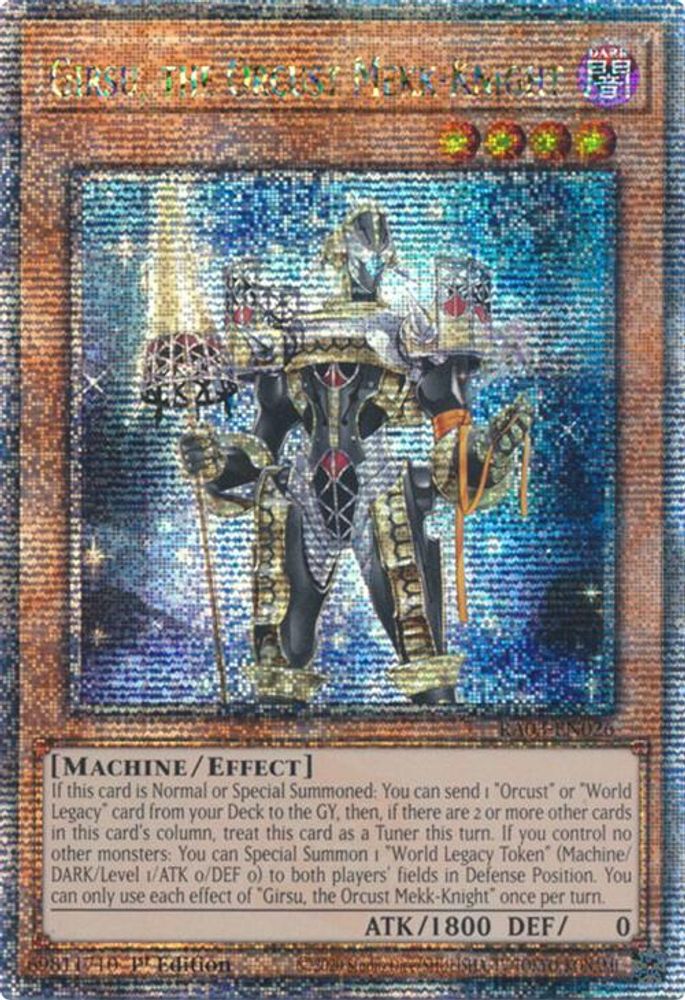 Girsu, the Orcust Mekk-Knight (Quarter Century Secret Rare) (RA03-EN026) - Quarter Century Secret Rare