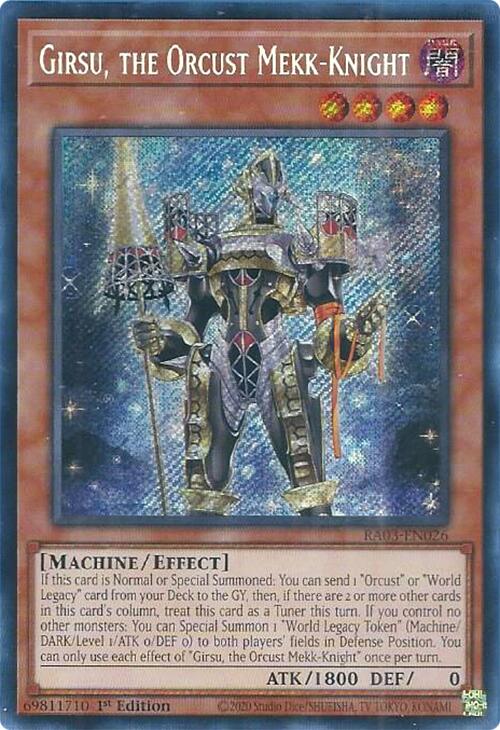 Girsu, the Orcust Mekk-Knight (Secret Rare) (RA03-EN026) - Quarter Century Bonanza 1st Edition