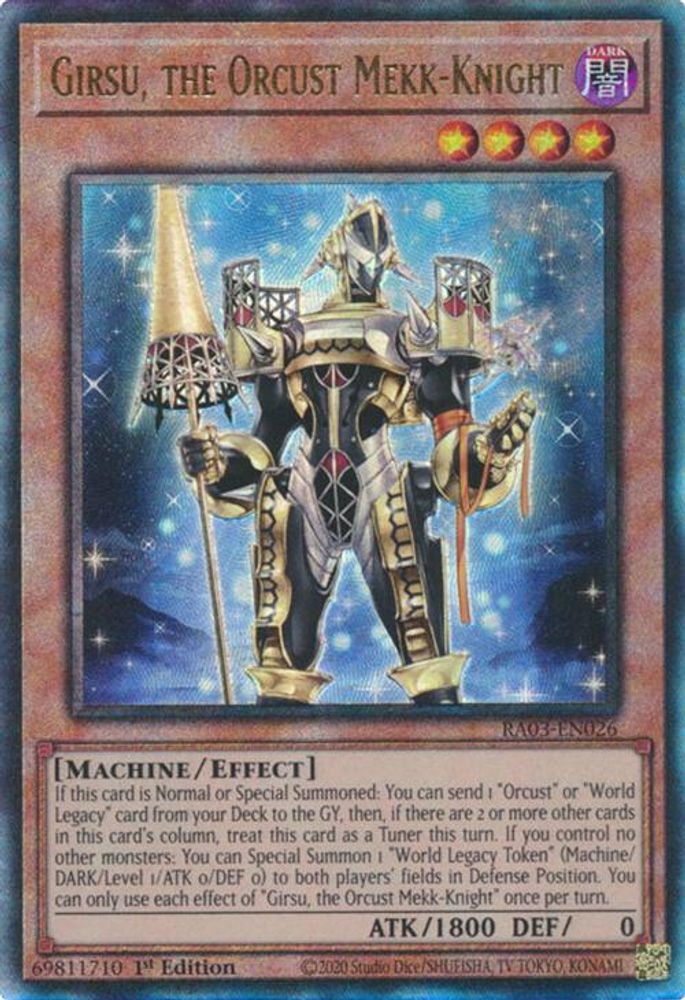 Girsu, the Orcust Mekk-Knight (PUR) (RA03-EN026) - Prismatic Ultimate Rare
