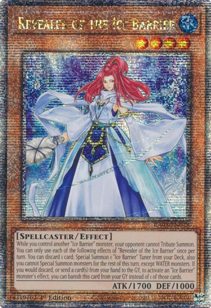 Revealer of the Ice Barrier (Quarter Century Secret Rare) (RA03-EN028) - Quarter Century Secret Rare