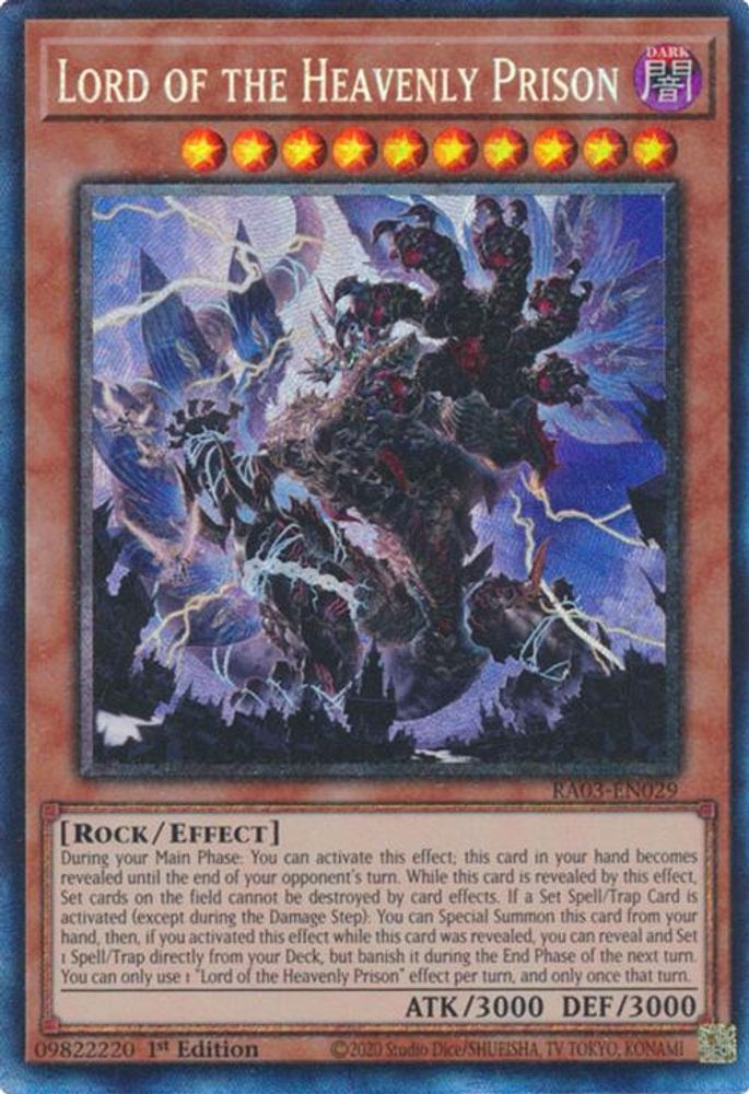 Lord of the Heavenly Prison (PCR) (RA03-EN029) - Prismatic Collector's Rare