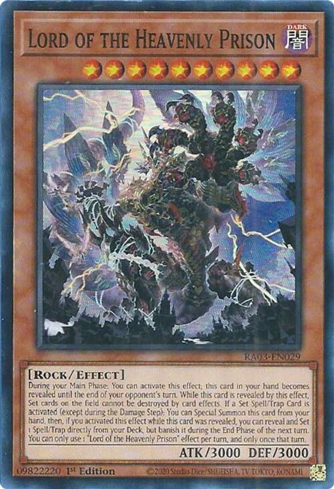 Lord of the Heavenly Prison (RA03-EN029) - Super Rare