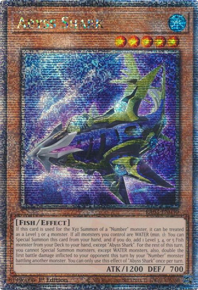 Abyss Shark (Quarter Century Secret Rare) (RA03-EN030) - Quarter Century Secret Rare