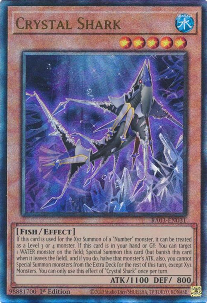 Crystal Shark (PUR) (RA03-EN031) - Prismatic Ultimate Rare