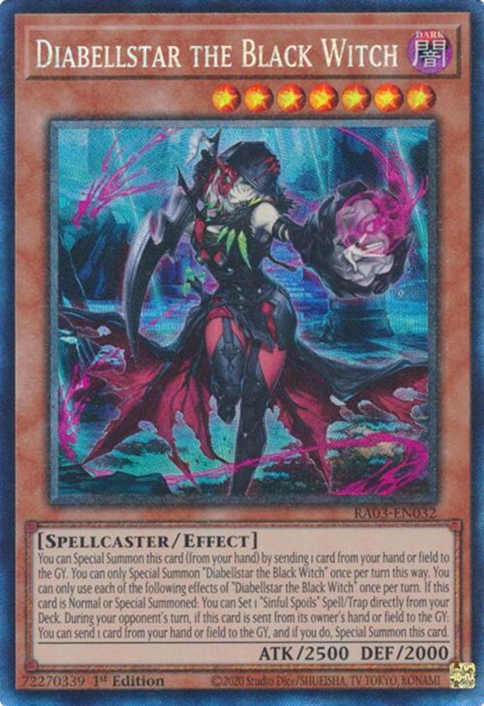 Diabellstar the Black Witch (PCR) (RA03-EN032) - Prismatic Collector's Rare