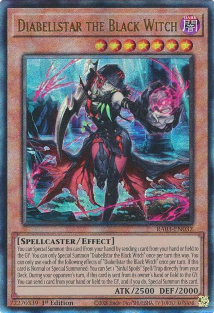Diabellstar the Black Witch (PUR) (RA03-EN032) - Prismatic Ultimate Rare
