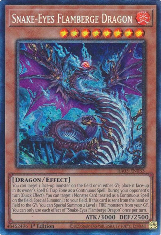 Snake-Eyes Flamberge Dragon (PCR) (RA03-EN033) - Prismatic Collector's Rare