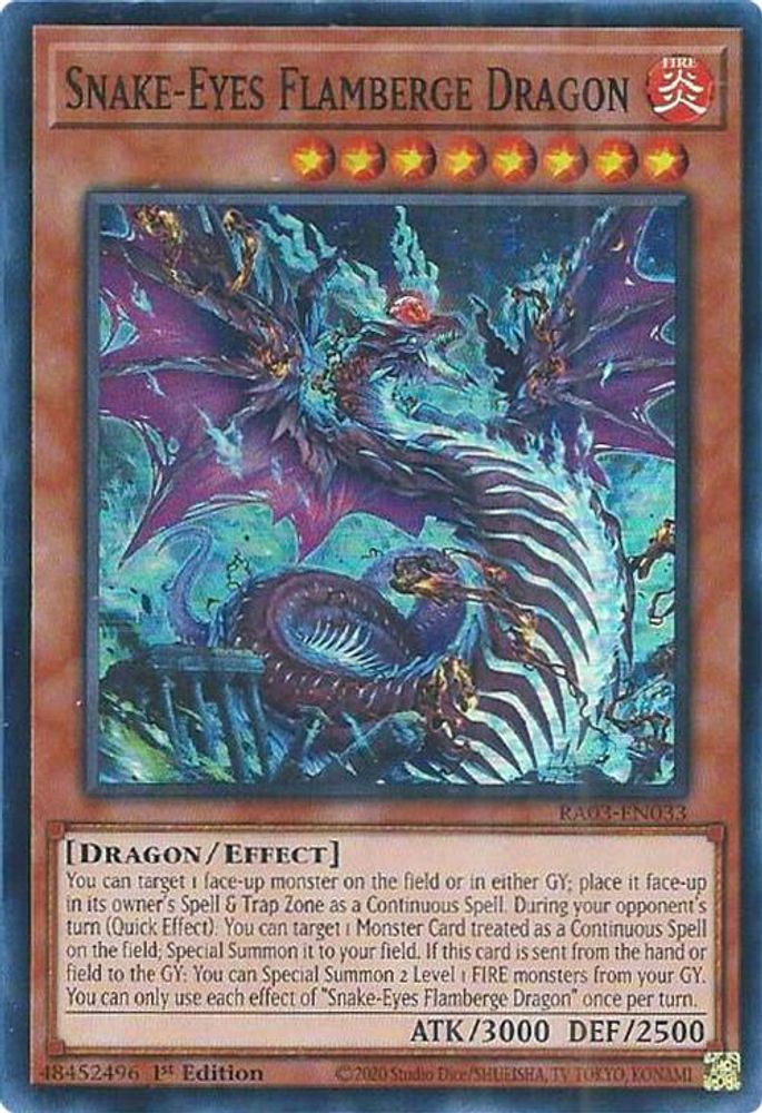 Snake-Eyes Flamberge Dragon (RA03-EN033) - Super Rare