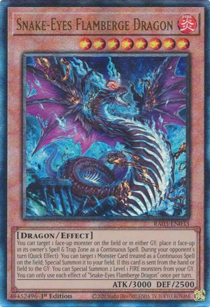 Snake-Eyes Flamberge Dragon (PUR) (RA03-EN033) - Prismatic Ultimate Rare