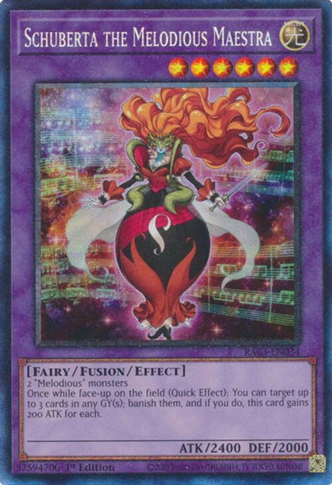 Schuberta the Melodious Maestra (PCR) (RA03-EN034) - Prismatic Collector's Rare