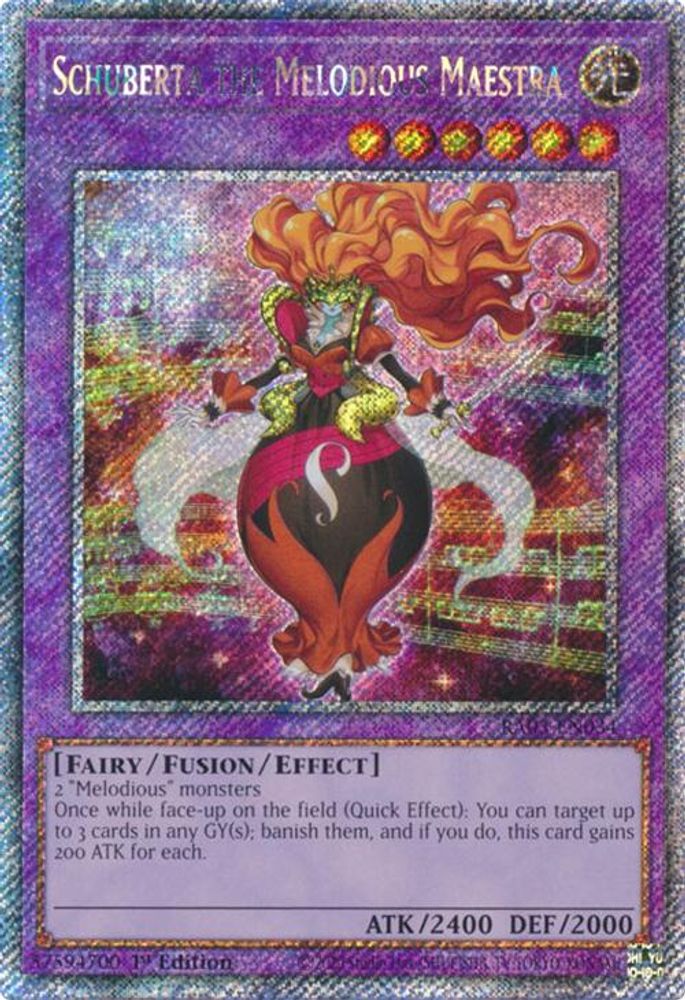 Schuberta the Melodious Maestra (Platinum Secret Rare) (RA03-EN034) - Platinum Secret Rare