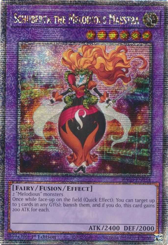 Schuberta the Melodious Maestra (Quarter Century Secret Rare) (RA03-EN034) - Quarter Century Secret Rare
