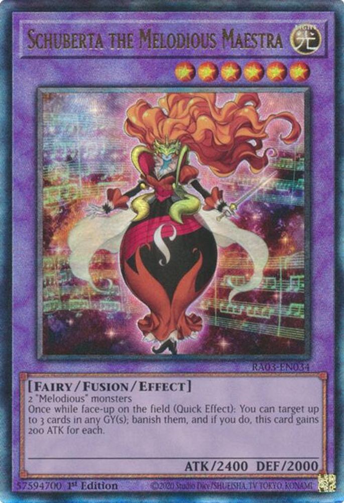 Schuberta the Melodious Maestra (PUR) (RA03-EN034) - Prismatic Ultimate Rare