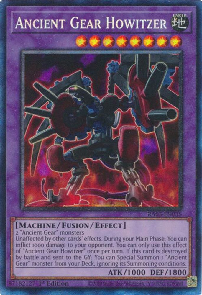 Ancient Gear Howitzer (PCR) (RA03-EN035) - Prismatic Collector's Rare