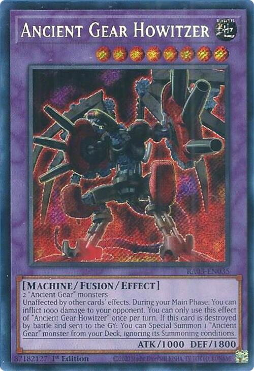 Ancient Gear Howitzer (Secret Rare) (RA03-EN035) - Quarter Century Bonanza 1st Edition