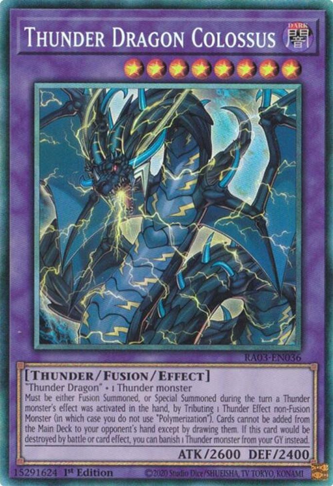 Thunder Dragon Colossus (PCR) (RA03-EN036) - Prismatic Collector's Rare