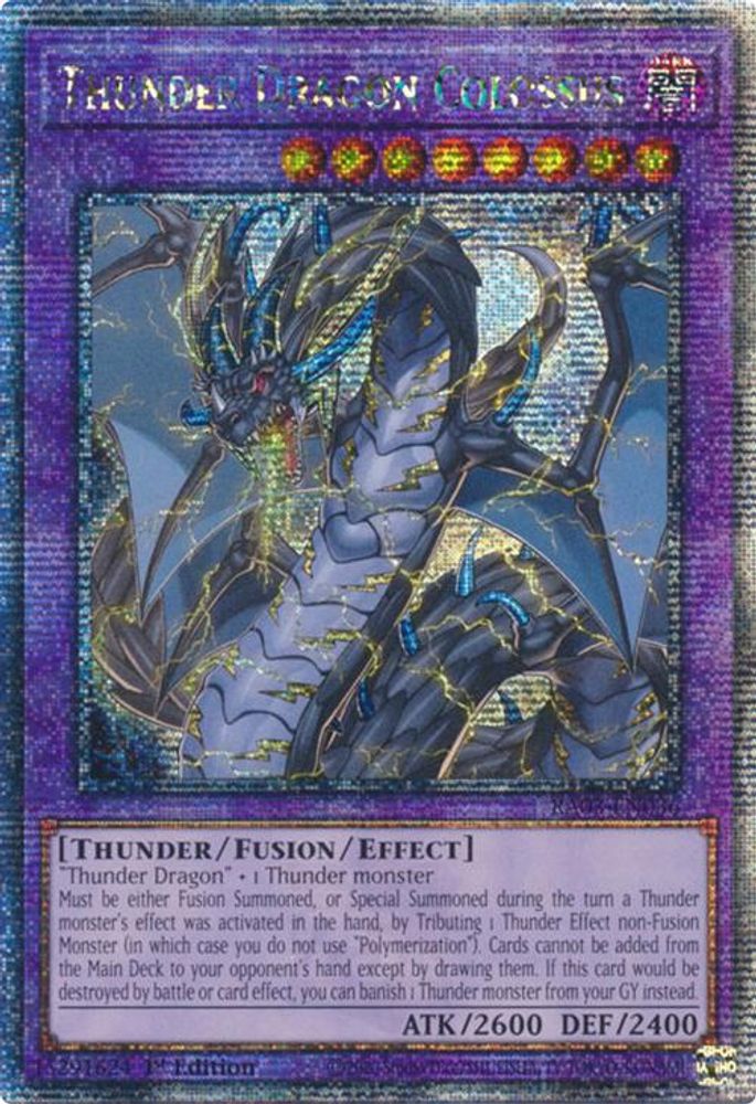 Thunder Dragon Colossus (Quarter Century Secret Rare) (RA03-EN036) - Quarter Century Secret Rare